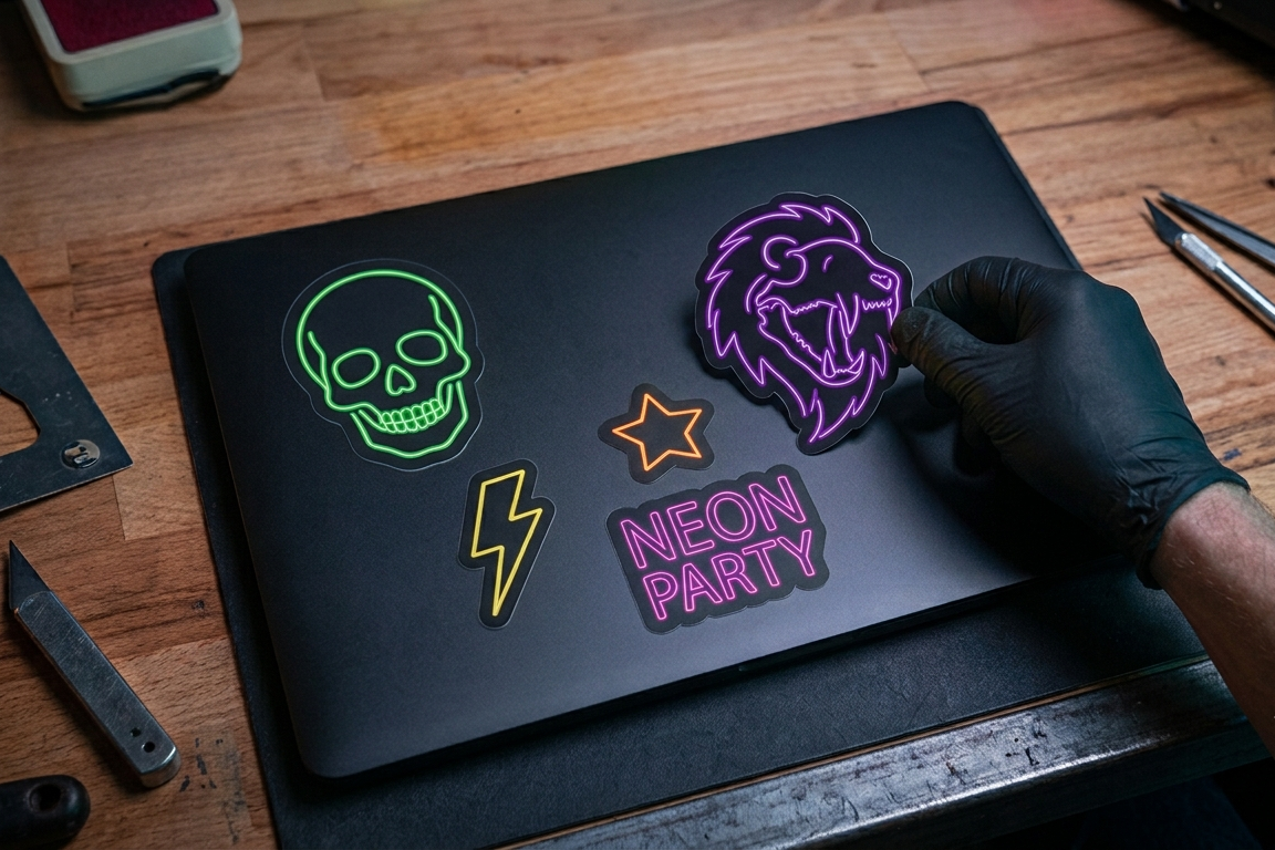 Neon-Aufkleber
